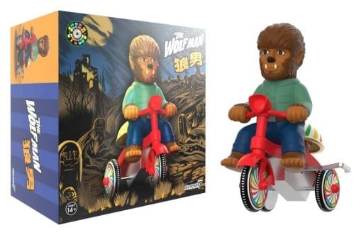 Universal Monsters Super Cycles Vehículo The Wolf Man (Brown w/ Red Trike) Frikytopia
