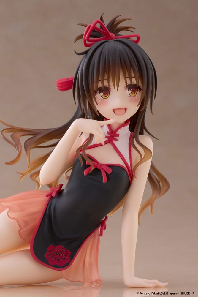 To Love-Ru Darkness Estatua PVC Desktop Cute Figure Mikan Yuki Chinese Dress Ver. 13 cm