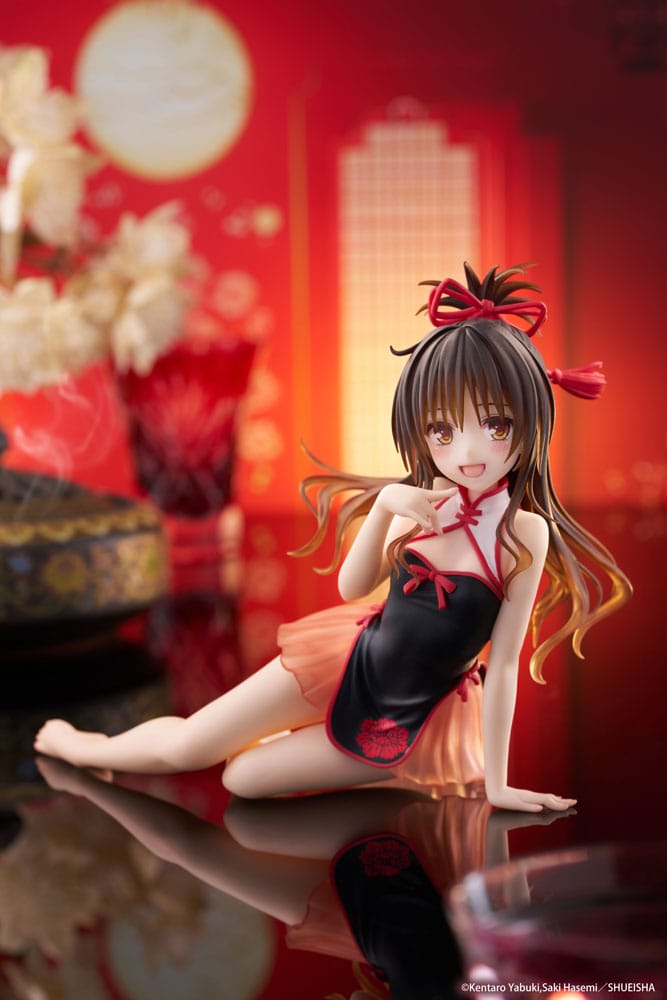 To Love-Ru Darkness Estatua PVC Desktop Cute Figure Mikan Yuki Chinese Dress Ver. 13 cm