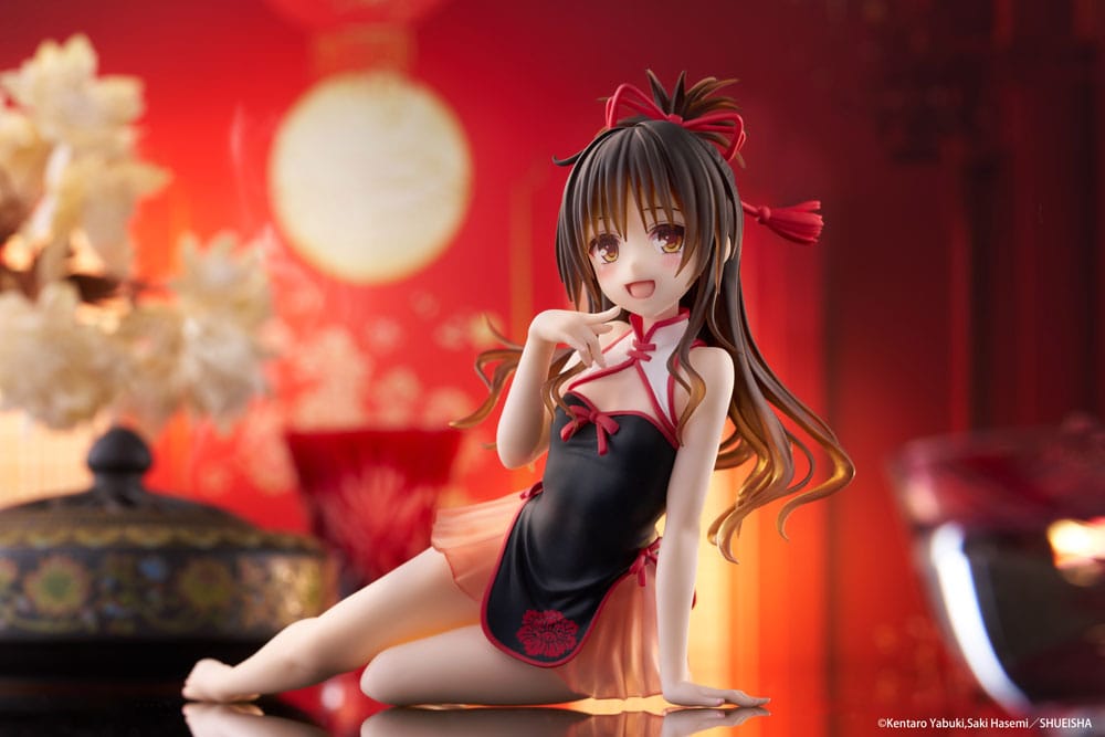To Love-Ru Darkness Estatua PVC Desktop Cute Figure Mikan Yuki Chinese Dress Ver. 13 cm