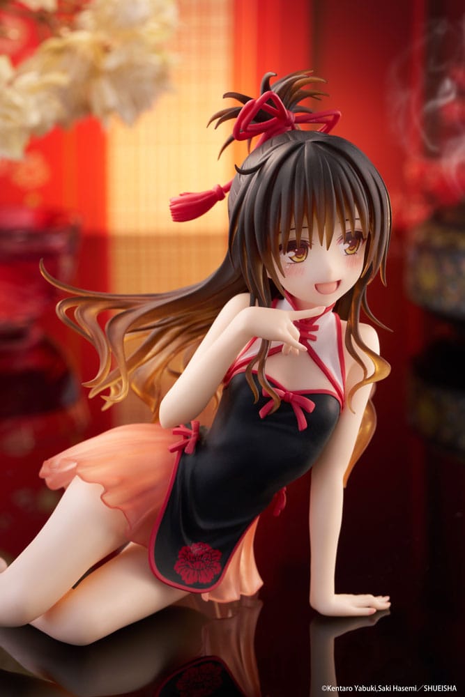 To Love-Ru Darkness Estatua PVC Desktop Cute Figure Mikan Yuki Chinese Dress Ver. 13 cm