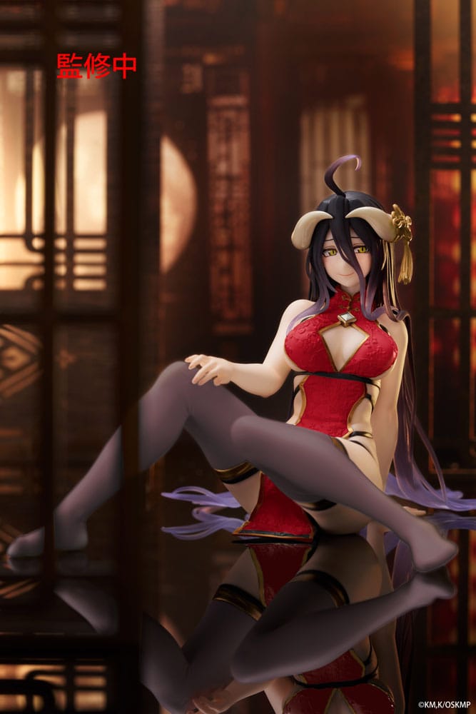 Overlord Estatua PVC Desktop Cute Figure Albedo Chinese Dress Ver. Renewal 13 cm