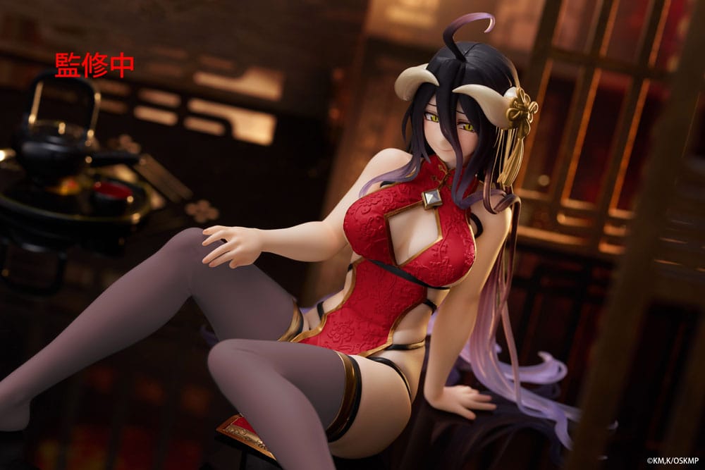 Overlord Estatua PVC Desktop Cute Figure Albedo Chinese Dress Ver. Renewal 13 cm