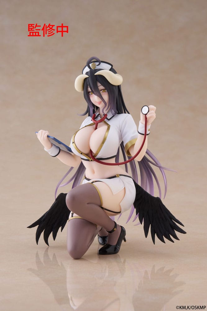 Overlord Estatua PVC Desktop Cute Figure Albedo Nurse Ver. Renewal 13 cm