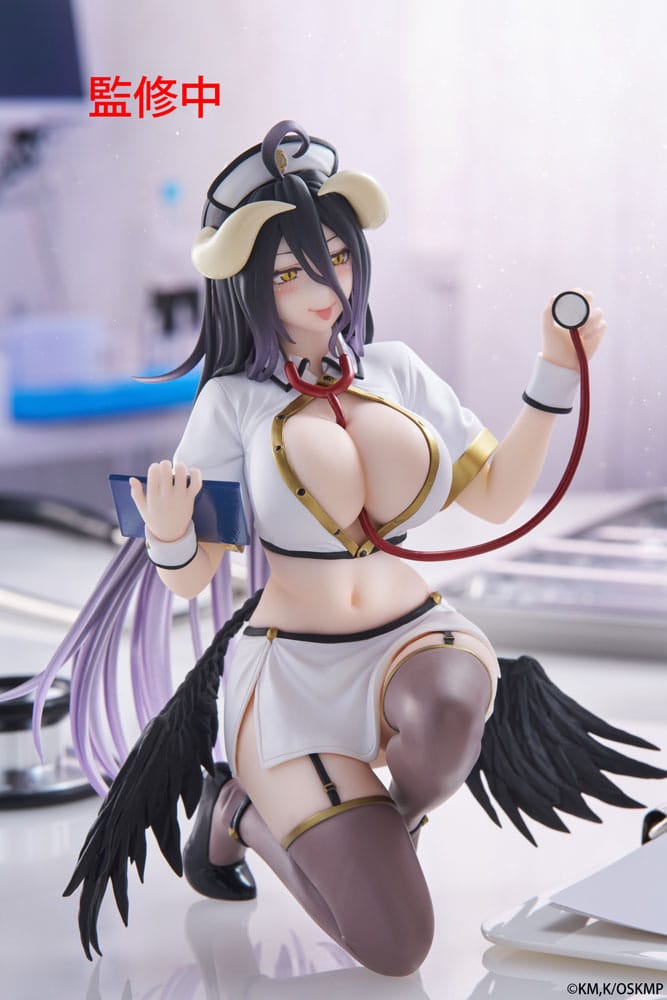 Overlord Estatua PVC Desktop Cute Figure Albedo Nurse Ver. Renewal 13 cm