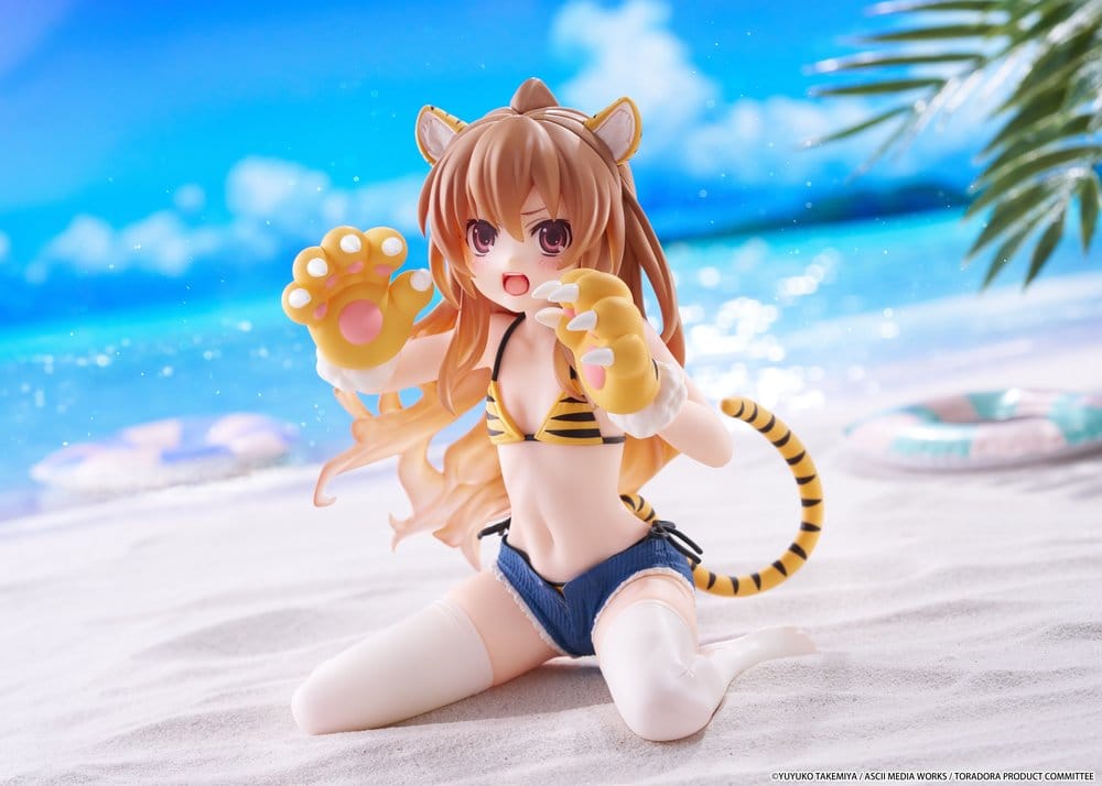 Toradora! Figura PVC Desktop Cute Taiga Aisaka (Tiger Costume Swimwear Ver.) 13 cm