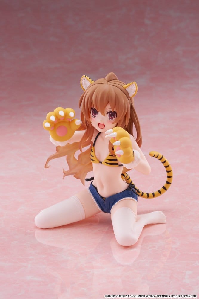 Toradora! Figura PVC Desktop Cute Taiga Aisaka (Tiger Costume Swimwear Ver.) 13 cm