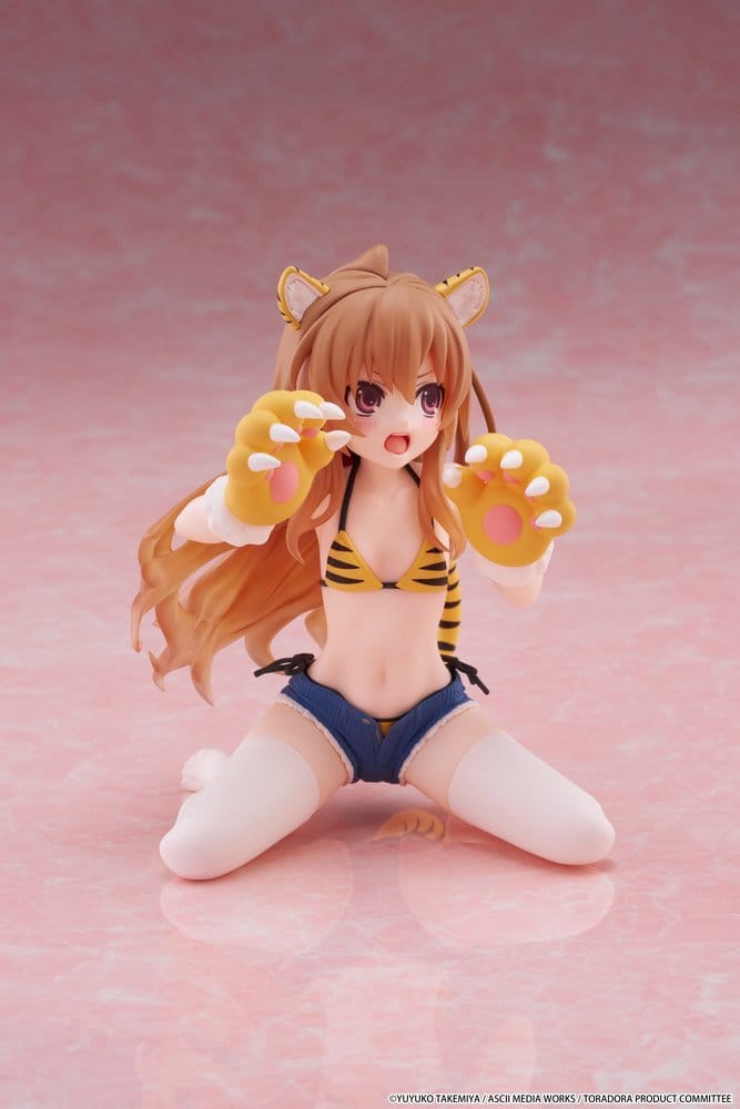 Toradora! Figura PVC Desktop Cute Taiga Aisaka (Tiger Costume Swimwear Ver.) 13 cm