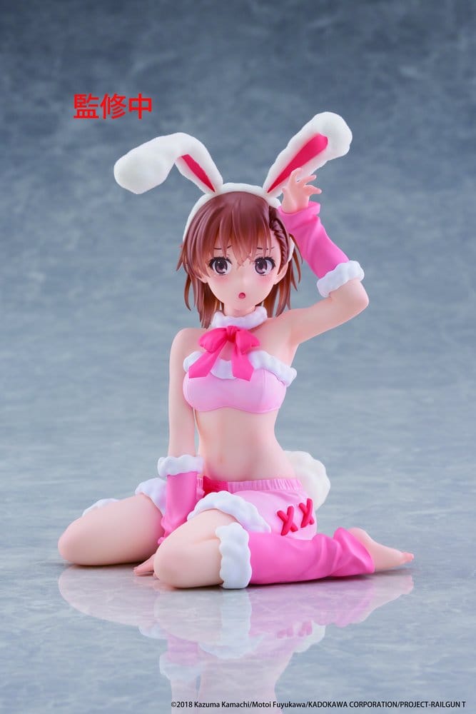 A Certain Scientific Railgun Figura PVC Moflock Mikoto Misaka (Fluffy Bunny Ver.) 13 cm Frikytopia