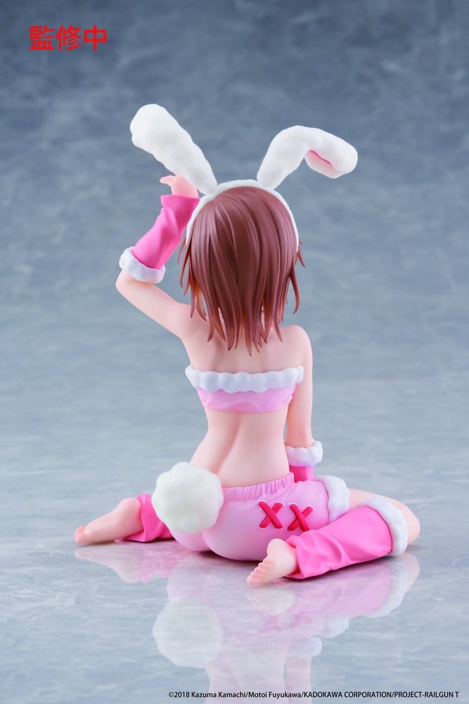 A Certain Scientific Railgun Figura PVC Moflock Mikoto Misaka (Fluffy Bunny Ver.) 13 cm