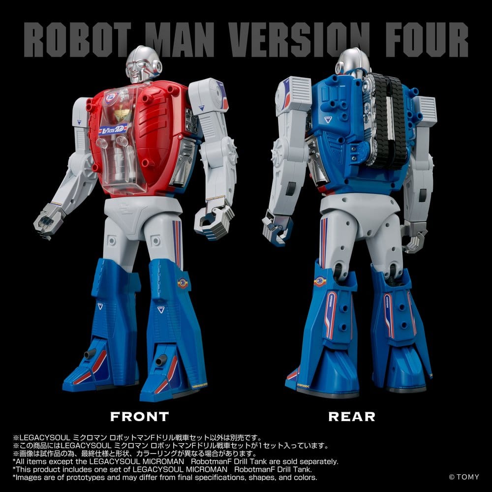 Microman Legacysoul Figura Robotman F Drill Tank
