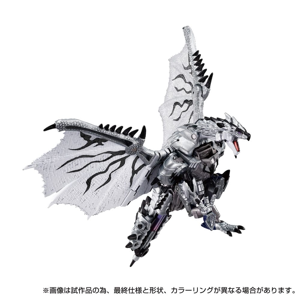 Figura hasbro transformers x monster hunter silver rathalos prime