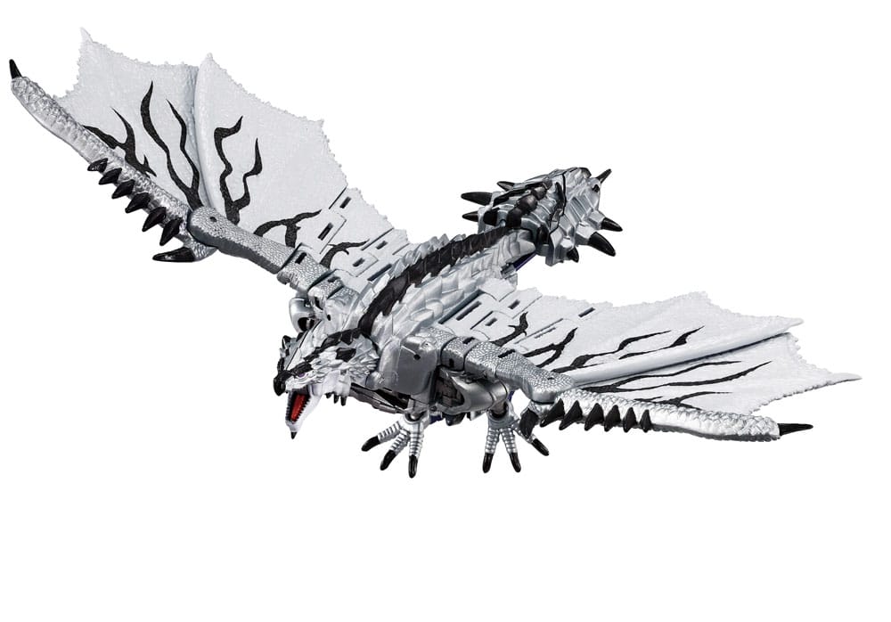 Figura hasbro transformers x monster hunter silver rathalos prime