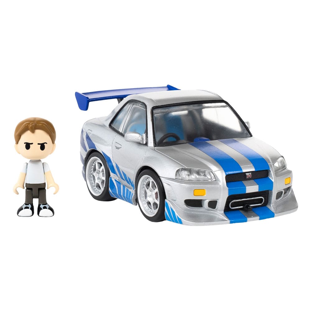 Fast & Furious vehículo con minifigura Q-Village Nissan Skyline GT-R (R34) 9 cm Frikytopia