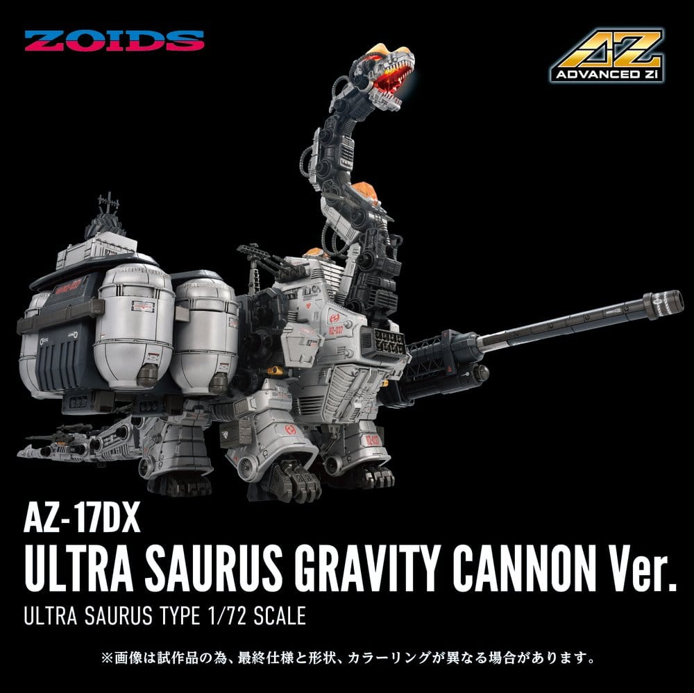 Zoids Maqueta Plastic Model Kit 1/72 AZ-17DX Ultra Saurus Gravity Cannon Deluxe Version 58 cm