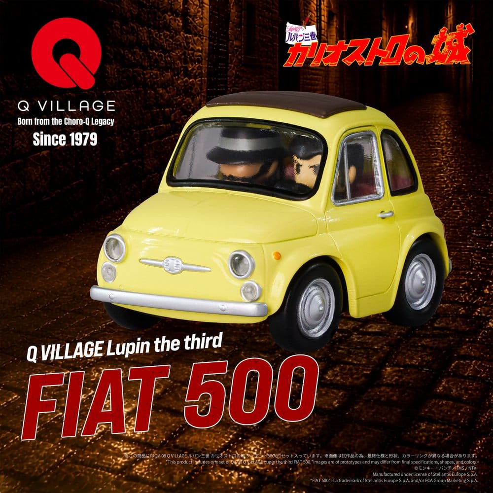 Lupin the Third: The Castle of Cagliostro Figura PVC Q Village QV-08 Fiat 500 8 cm