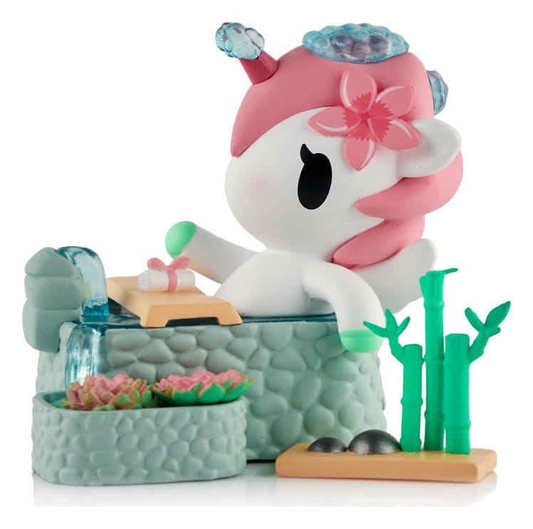 Unicorno Window Box Figura Spa Day Hot Springs Oasis 7 cm Frikytopia