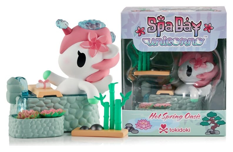 Unicorno Window Box Figura Spa Day Hot Springs Oasis 7 cm