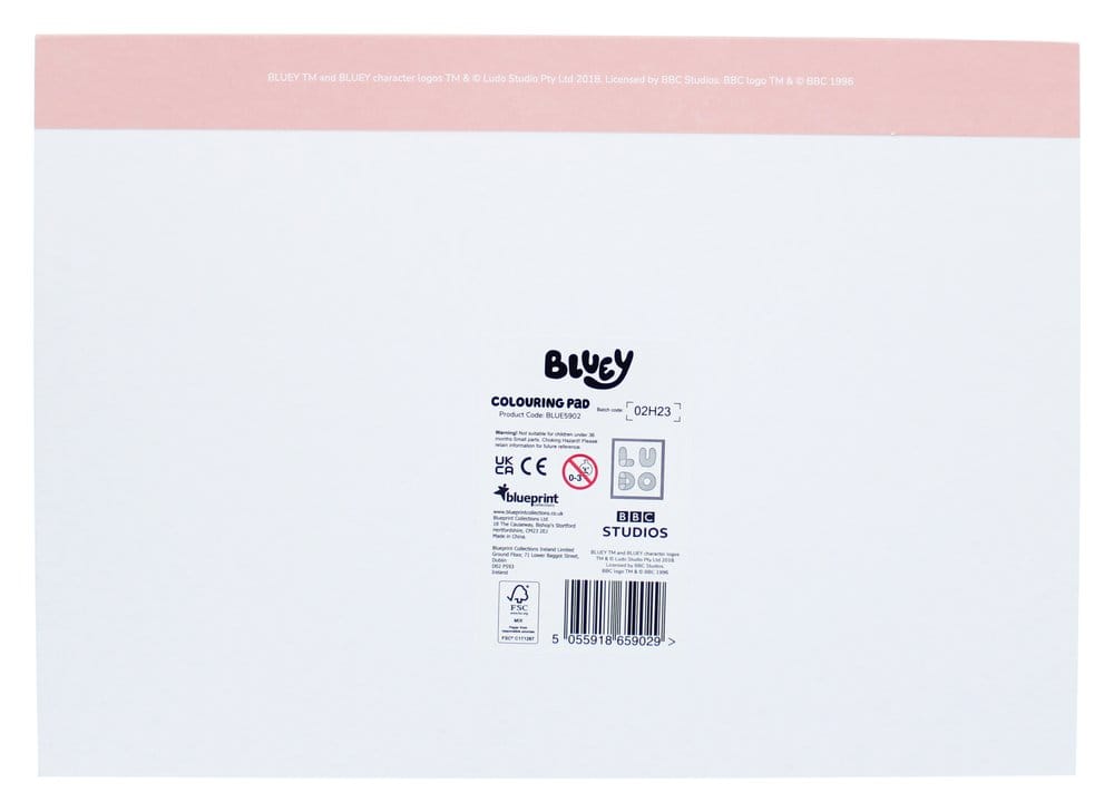 Bluey Libro de colorear A4 & Set de Pegatinas
