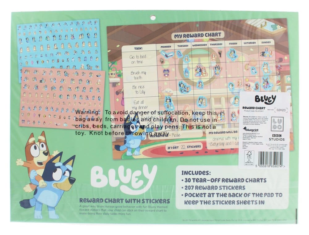 Bluey Set de Tabla de recompensas