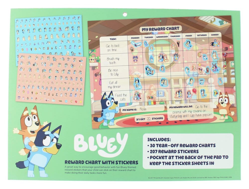 Bluey Set de Tabla de recompensas