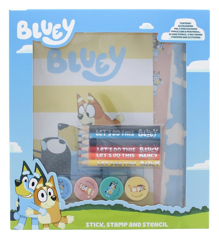 Bluey Set de colorear creativo de 14 piezas