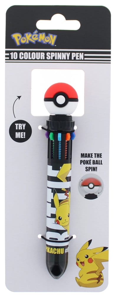 Pokémon Bolígrafo Multicolor Spinny Pokéball Frikytopia