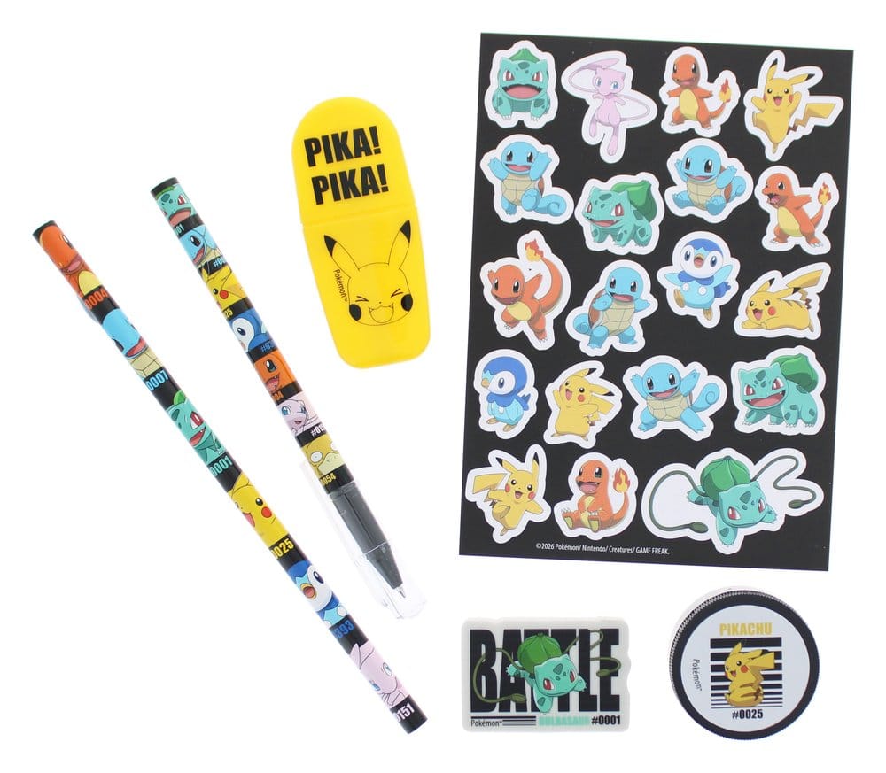 Pokémon Juego de papelería 7 piezas