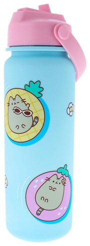 Pusheen Botella de Agua Flip Top By The Pool Azul