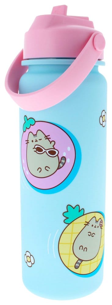 Pusheen Botella de Agua Flip Top By The Pool Azul
