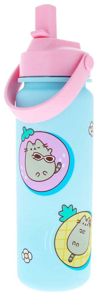 Pusheen Botella de Agua Flip Top By The Pool Azul