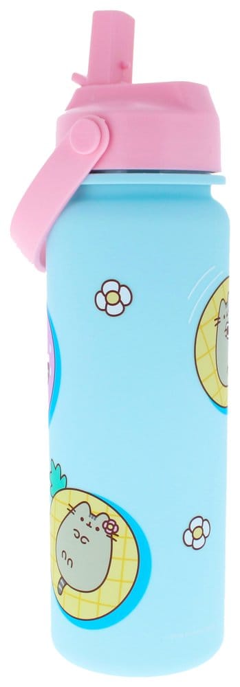 Pusheen Botella de Agua Flip Top By The Pool Azul