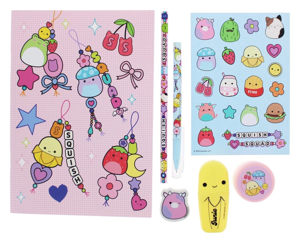Squishmallows Juego Para Escribir Squish Squad 7 piezas Frikytopia