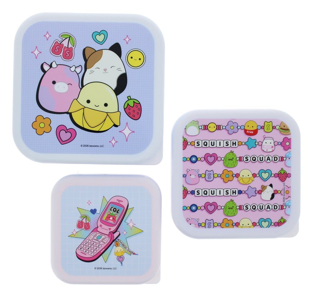 Squishmallows Fiambreras Paquete de 3 Frikytopia