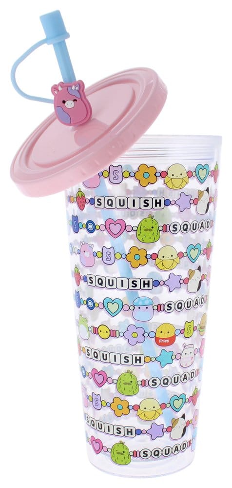 Squishmallows Vaso con Paja Squish Squad 700 ml