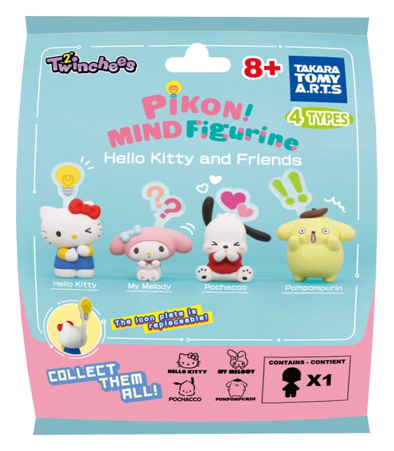 Sanrio Minifiguras Twinchees Hello Kitty & Friends Pikon Mind 5 cm Blind Pack Expositor (24)