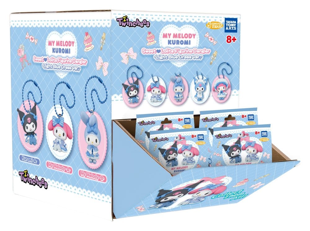 Sanrio Minifiguras Twinchees My Melody x Kuromi Sweet Lolita 5 cm Blind Pack Expositor (24)