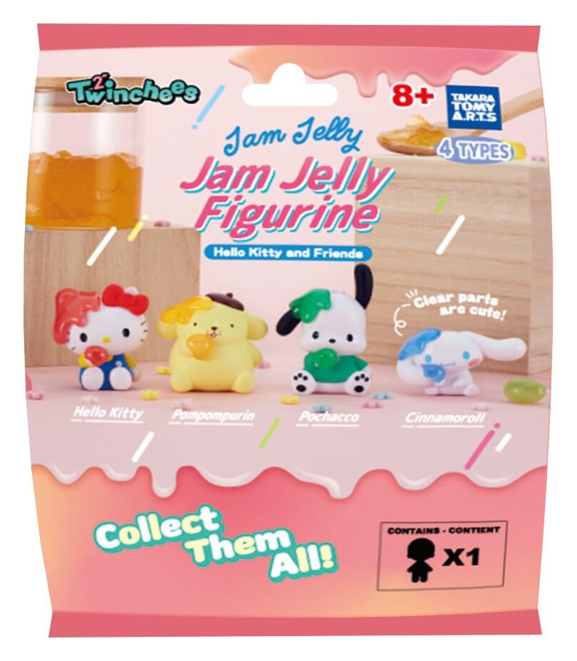 Sanrio Minifiguras Twinchees Hello Kitty & Friends Jam Jelly 5 cm Blind Pack Expositor (24)