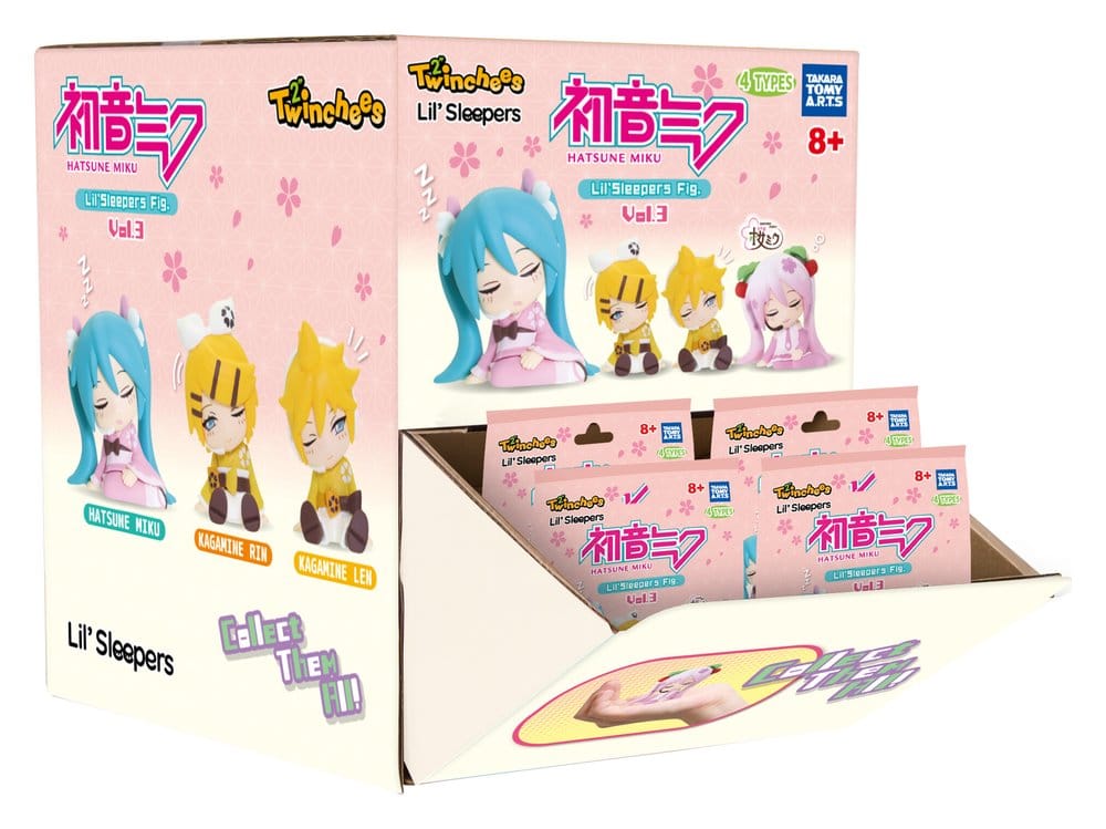 Hatsune Miku Minifiguras Twinchees Lil' Sleepers Wave 3 5 cm Blind Pack Expositor (24)