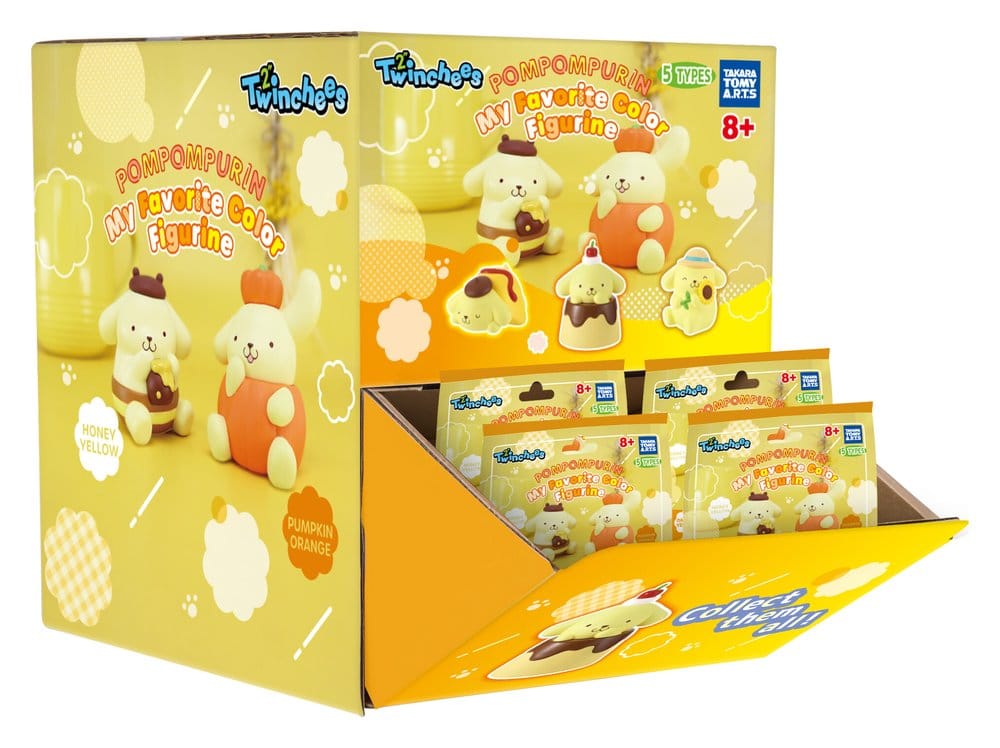 Sanrio Minifiguras Twinchees Pompompurin My Fav Color 5 cm Blind Pack Expositor (24)