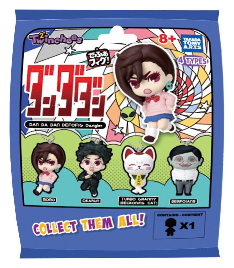 Dandadan Minifiguras Twinchees Defofig! Dangler 5 cm Blind Pack Expositor (24)