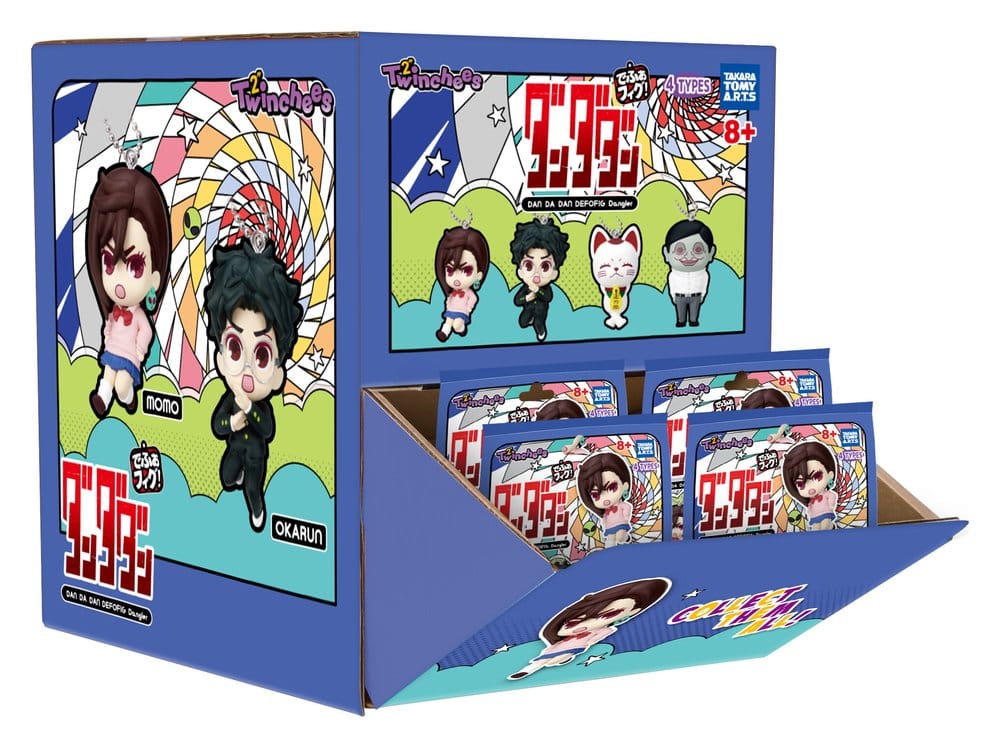 Dandadan Minifiguras Twinchees Defofig! Dangler 5 cm Blind Pack Expositor (24)