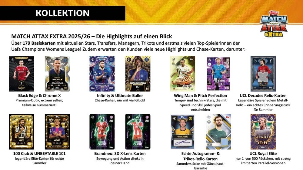UEFA Champions League Match Attax Extra Cartas Coleccionables 2025/26 Caja de Sobres (32)