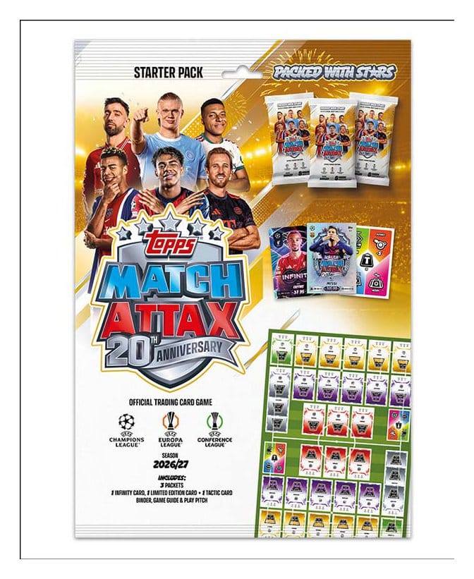 UEFA Club Competition Match Attax 2026/27 Cartas Coleccionables Starterpack