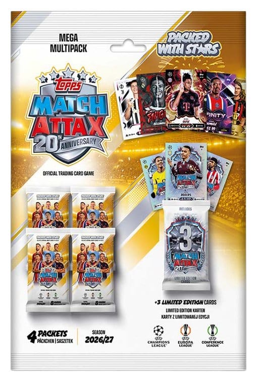 UEFA Club Competition Match Attax 2026/27 Cartas Coleccionables Mega Multipack Frikytopia