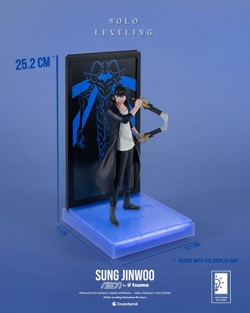 Solo Leveling Figura Neon 1/9 Sung Jinwoo 20 cm
