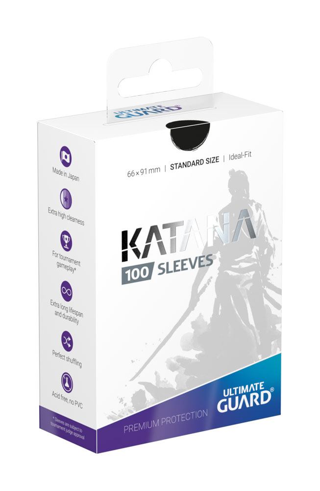 Ultimate Guard Katana Sleeves Standard Size (100) - Black Frikytopia
