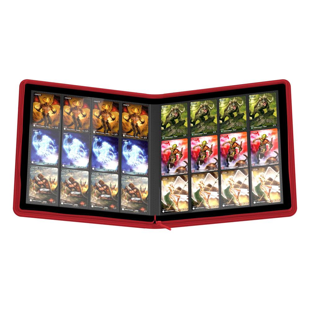 Ultimate Guard Zipfolio 480 - 24-Pocket XenoSkin (Quadrow) - Rojo