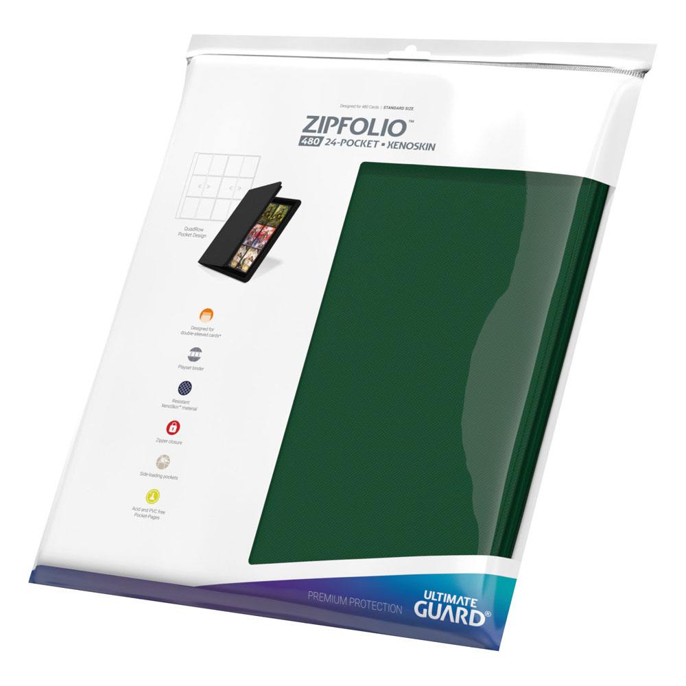 Ultimate Guard Zipfolio 480 - 24-Pocket XenoSkin (Quadrow) - Verde