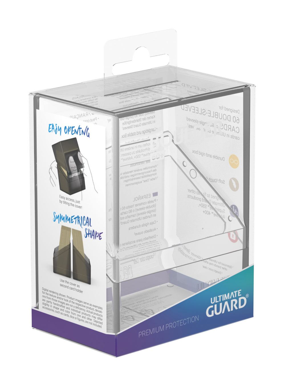 Ultimate Guard Boulder Deck Case 60+ Tamaño Estándar Transparente